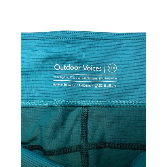 NWT Outdoor Voices Women 3XL Move Free 3/4 Cropped‎ Legging Teal Green Heathered - Picture 7 of 16